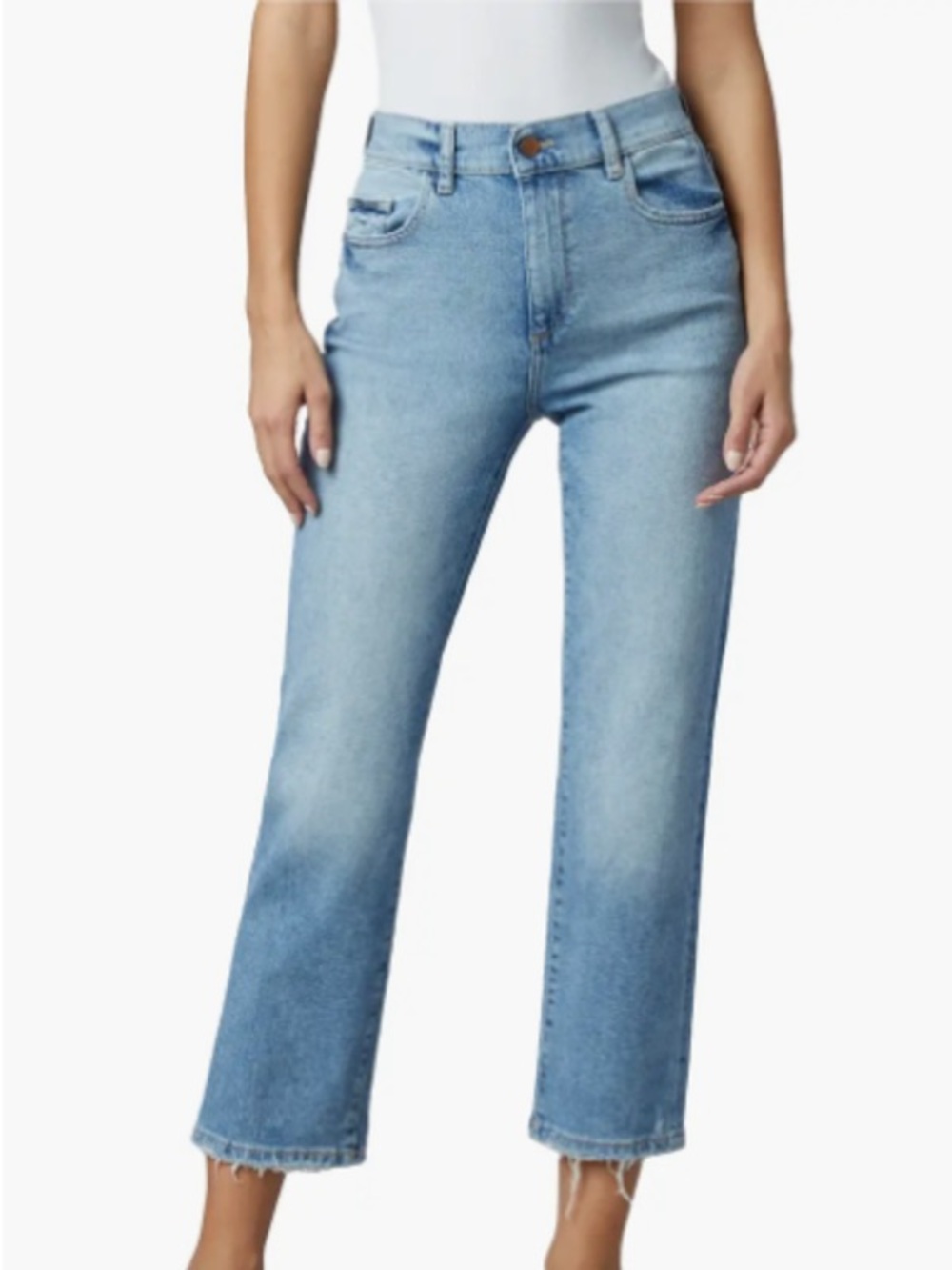 DL1961 Women 27 Blue Reef Denim High Rise Vintage Ankle Patti Straight Jeans